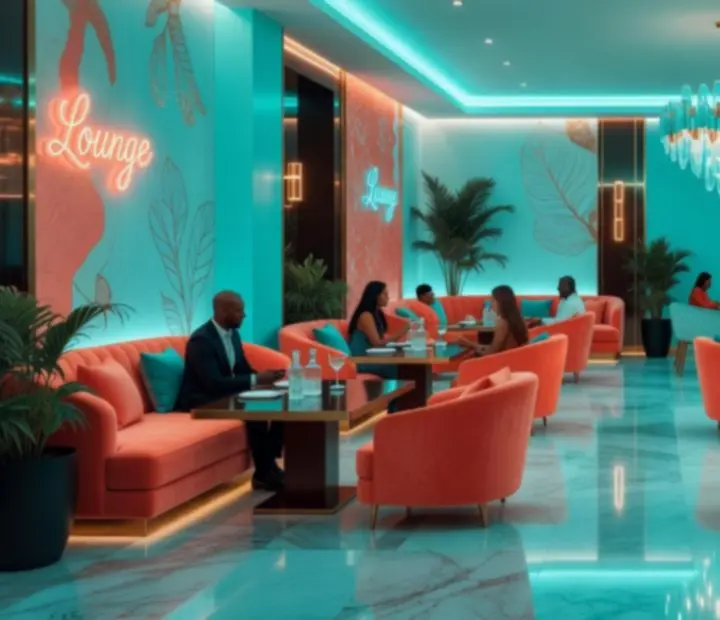 Luxusní casino lounge interiér CasaResto